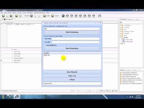 MySQL Extract Data & Text Software