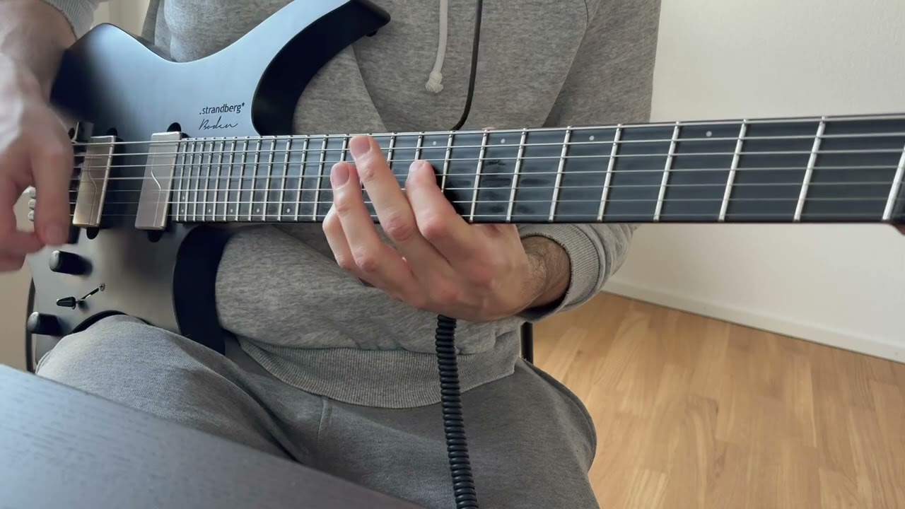 YouTube thumbnail for a metal guitar cover of Way Back Then from Squid Game