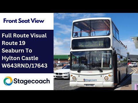 FULL ROUTE VISUAL | Stagecoach NE Bus Route 19 - Seaburn To Hylton Castle + Return | W643RND/17643