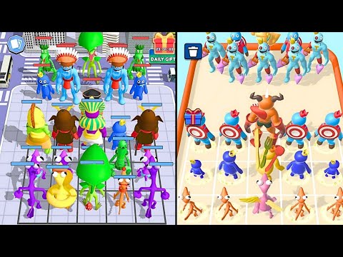 Merge Rainbow Friends 3D Run Vs Color Friends Monster Battle | Walkthrough Gameplay