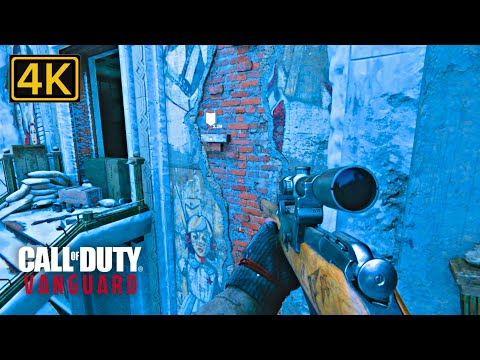 Winter Stalingrad Sniper Mission - Call of Duty Vanguard 4KHDR @UHD 60fps Gameplay