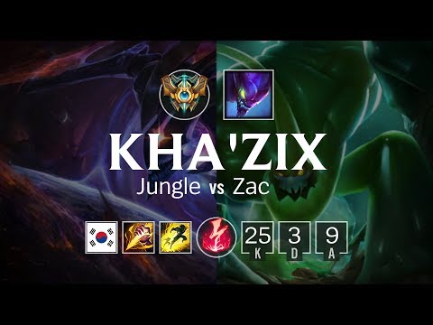 Kha'Zix Jungle vs Zac - KR Challenger Patch 8.7