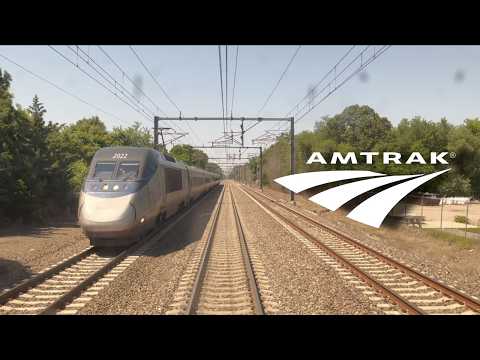 Amtrak Northeast Corridor RFW Full Rear View Ride from New York City to Boston