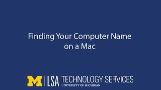 Find your Mac Computer Name (Mac)