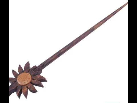 Plain wooden hair pin, 1 pc.