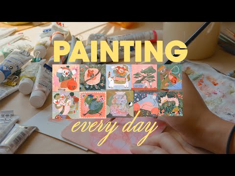 I Painted Every Day for a Week ☆ Creating 10 Pieces of Art