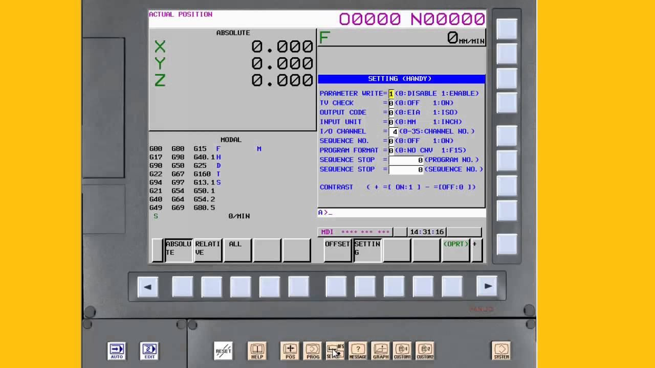 CNC Screen Hard Copy Function