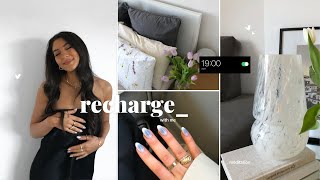 Recharge & Unwind With Me After A Stressful Day 🌃 | meditating, yoga, journaling, nail day ft Aura