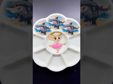 Ballerina Cappuccino🩰 Brainrot Color mixing | Guess the mixed color #satisfying #colors #art #funny