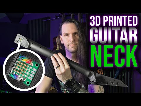 My new 3D PRINTED GUITAR NECK has a circuit board. So much better!
