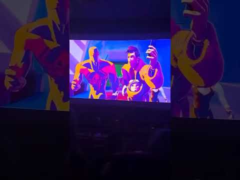 Spider-Man Across the Spider-Verse all Spider-Men chasing Miles scene (WITH THEATERS REACTION)