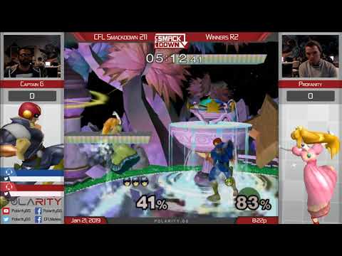 CFL Smackdown 211 Melee - Captain G (Captain Falcon) vs Profanity (Peach) - Winners R2