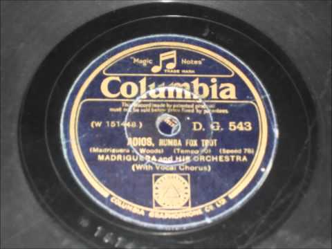 Adios - Enric Madriguera And His Orchestra - vocal Guty Cardenas - 1931