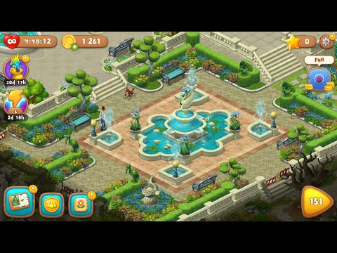 GARDENSCAPES STORY WALKTHROUGH - FOUNTAIN AREA COMPLETED