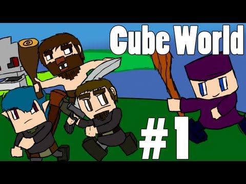 Cube World (Alpha) Co-op w/ Mischief & The Party Crew Part 1 - To The Town...Wait