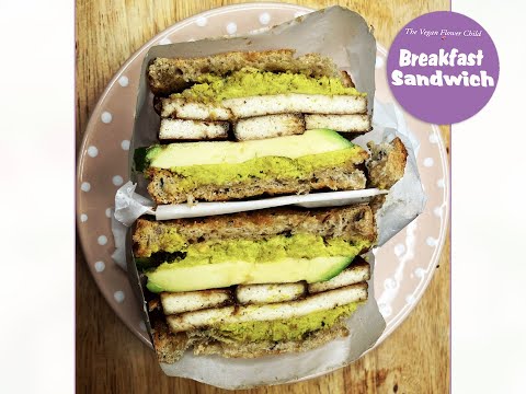 Vegan Breakfast Sandwich Recipe ||Tofu Bacon||VeganEgg||GarlicBread