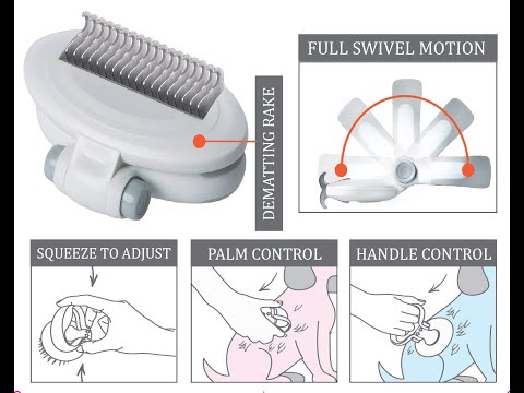 Pet Life ® 'Gyrater' Swivel Travel Grooming Dematting Pet Comb