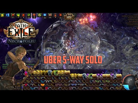Uber 5-Way Legion Solo 5 Reward Lines Kinetic Blast Deadeye Wander | Path of Exile 3.24 Necropolis