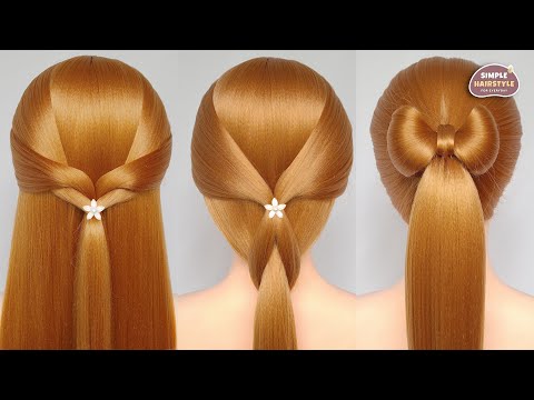 Easy Ponytail Hairstyle For Girls | Bow Hairstyle For...