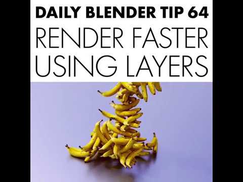 Daily Blender Tip 64 - Faster Render Speeds By Rendering Seperate Layers (Re-Upload)