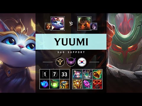 Yuumi Support vs Nautilus - KR Master Patch 25.08