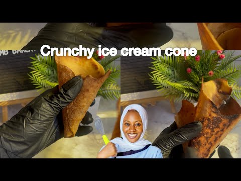 How to make crunchy ice cream cone at home