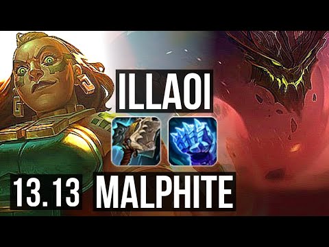 ILLAOI vs MALPH (TOP) | 3.2M mastery, 2000+ games, 4/0/2, Rank 10 Illaoi | KR Grandmaster | 13.13