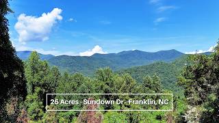 599 Sundown Dr, Franklin, NC 28734 - Private 25 Acres, Adjoins USFS, Views, 2,900 feet - $225,000