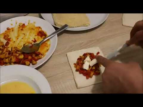 Recette facile du pain de mie croustillant et farci au poulet ✔ #paindemie #poulet #recette