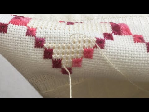 Bordando o ponto falso crivo #bordado#crivo#falsocrivo