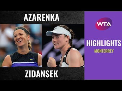 Victoria Azarenka vs. Tamara Zidansek | 2020 Monterrey First Round | WTA Highlights
