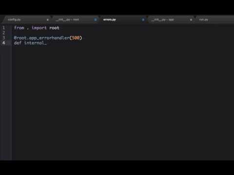 flask tutorial part 2; organization