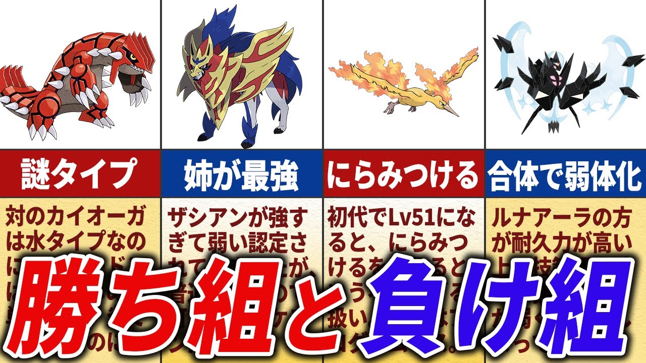 伝説ポケモンの悲しすぎる格差社会がヤバすぎたｗ【歴代ポケモン】