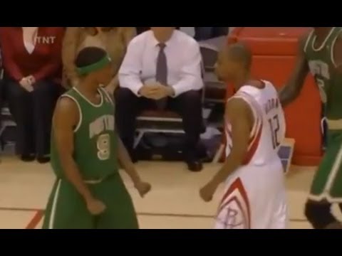 Rajon Rondo and Rafer Alston Fight - 2007/2008 - Celtics snap Houston's 22 game winning streak