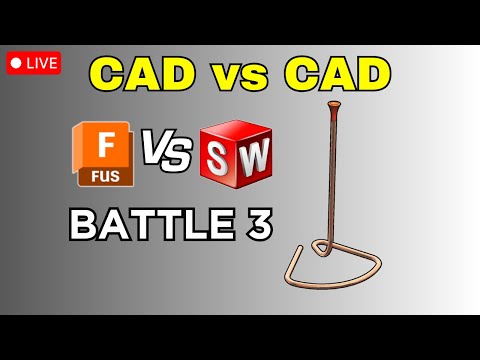 CAD vs CAD (vs DOM) Grudge Match - BATTLE 3 - FUSION vs SOLIDWORKS - Paper Towel Holder