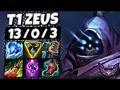 T1 Zeus Jax vs Rumble TOP [ Perfect KDA ] Patch 14.11 Korea Master ✅