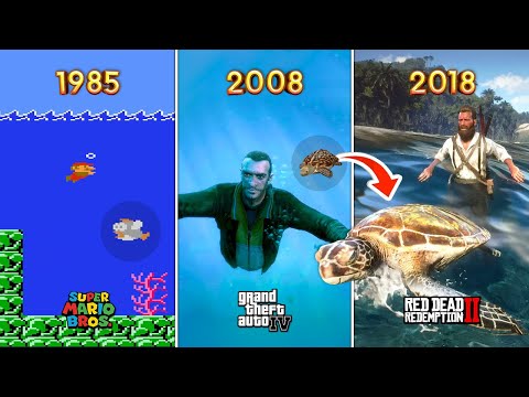 The EVOLUTION of SWIMMING in 40 Different Games (1985 - 2022)