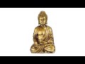 Buddha Figur Garten 30 cm Gold - Kunststoff - Stein - 19 x 30 x 13 cm