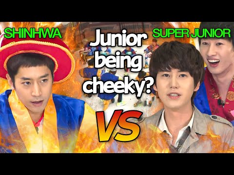 SUPER JUNIOR daring to talk back to their SHINHWA sunbaenims? 🤣🤣