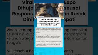 VIRAL! MC KALTENG Expo Dihujat Warganet, seusai Respons Keluhan Jalan Rusak Dinilai Tak Berempati
