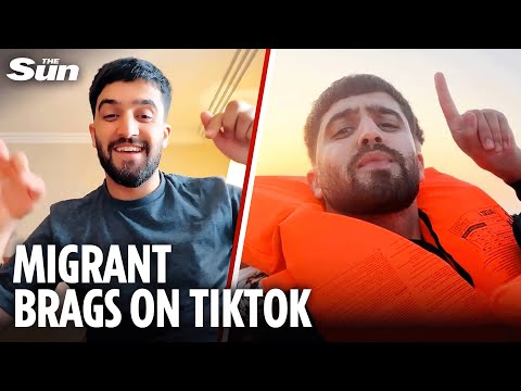 Illegal migrant BRAGS from British hotel as he live streams step by step guide to channel crossing
