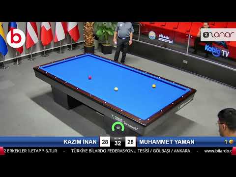 KAZIM İNAN & MUHAMMET YAMAN Bilardo Maçı - 2022 ERKEKLER 1.ETAP-6.TUR