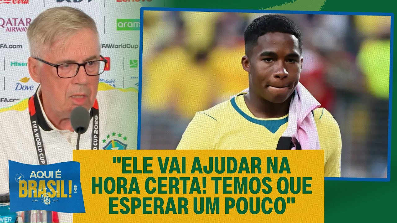 ANCELOTTI PEDE PACIÊNCIA COM ENDRICK NO TIME TITULAR | COLETIVA DA SELEÇÃO