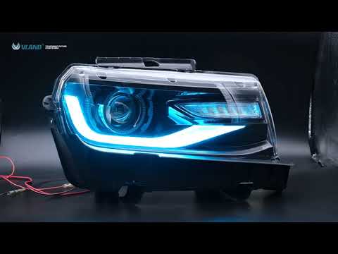 VLAND LED Dual Beam RGB Headlights For Chevrolet Camaro 2014 2015