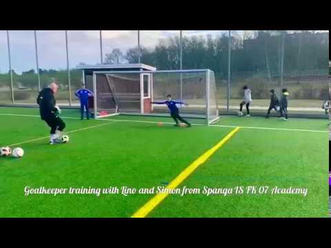 Goalkeeper training with Lino and Simon from Spånga IS FK 07 Academy U12