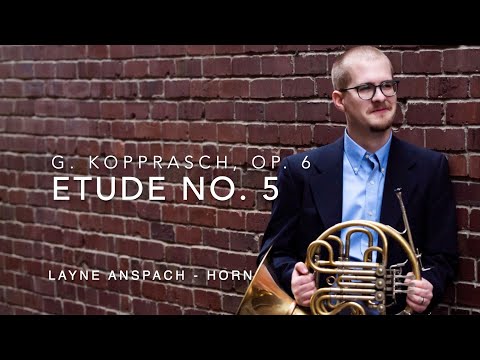 G. Kopprasch: Etude No. 5, Etudes for Low Horn, Op. 6