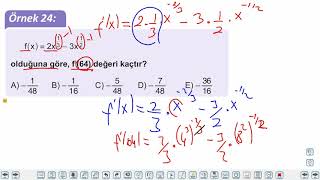Eğitim Vadisi AYT Matematik 15.Föy Türev 2 Konu Anlatım Videoları