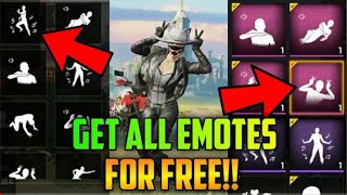 HOW TO UNLOCK FREE ALL EMOTES IN PUBG MOBILE NEW TRICK ! YOU MISS IT ? 2019 NEW TRICK