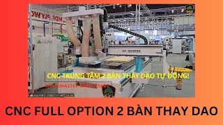 Máy CNC trung tâm 2 cụm thay dao độc lập full option Holztek HT-1325RBS