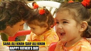 Cute Sara Ali Khan Shares Lovely Moments With Father Saif Ali Khan I Bollywood Flashback video